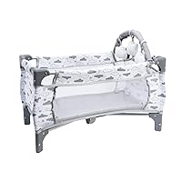 ADORA Baby Doll Crib/Bed/Playpen, Twinkle Stars Deluxe Pack N Play 7-Piece Set Fits Dolls up to 20 inches, Changing Table, 3 Clouds and Storage Bag