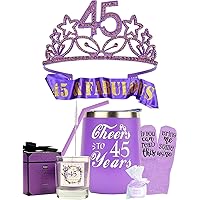 45th Birthday Gift for Woman, 45th Birthday, I'm 45, Best Turning 45 Year Old Birthday Gift Ideas for Wife, Mom, Her,HAPPY 45th Birthday Party Supplies,for 45th Birthday Party Supplies and Decorations