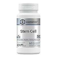 GeroProtect Stem Cell - Healthy Cell Support Plant-Based Nutrients Formula Supplement for Anti-Aging & Longevity - Non-GMO, Gluten-Free, Vegetarian - 60 Capsules