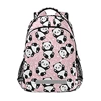 Pink Panda Backpacks Travel Laptop Daypack School Book Bag for Men Women Teens Kids