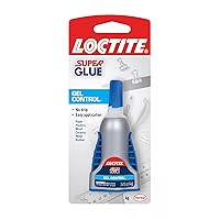 Super Glue Gel Control, Clear Superglue, Cyanoacrylate Adhesive Instant Glue, Quick Dry - 0.14 fl oz (Pack of 6) Bottle