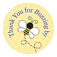 Bumble Bee Baby Shower Thank You Stickers - Party Favor Labels, Envelope Seals, Bag Stickers - 40 Count (Thank You Sticker)
