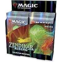 Magic The Gathering Zendikar Rising Collector Booster (12 Packs) & 2 Box Toppers
