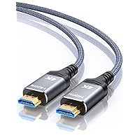 Highwings 4K Fiber Optic HDMI Cable 100FT Long, Unidirectional 2.0 High-Speed HDMI Braided Cord-Support 4K 60Hz HDR, Video 4K 2160p 1080p 3D HDCP 2.2 Compatible with Ethernet Monitor PS4/3 DVD Player