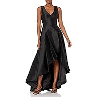 Calvin Klein Women's Sleeveless V-neck High Low Dress