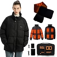 Heated Jackets For Women,Womens Heated Jacket with Battery Pack Included Heated Scarf,Heated Coat For Women