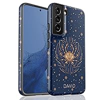 Custom Cancer Zodiac Sign, Astrology Personalized Name Case, Designed for Samsung Galaxy S24 Plus, S23 Ultra, S22, S21, S20, S10, S10e, S9, S8, Note 20, 10