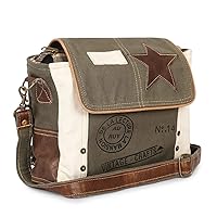 vintage crafts Leather Star Shoulder Bag adjustable leather handle leather trim and star accent for Women Office Laptop Bag