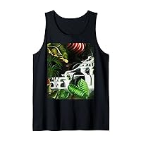Lush Forest Waterfall In Geometric Art Style v1 Tank Top