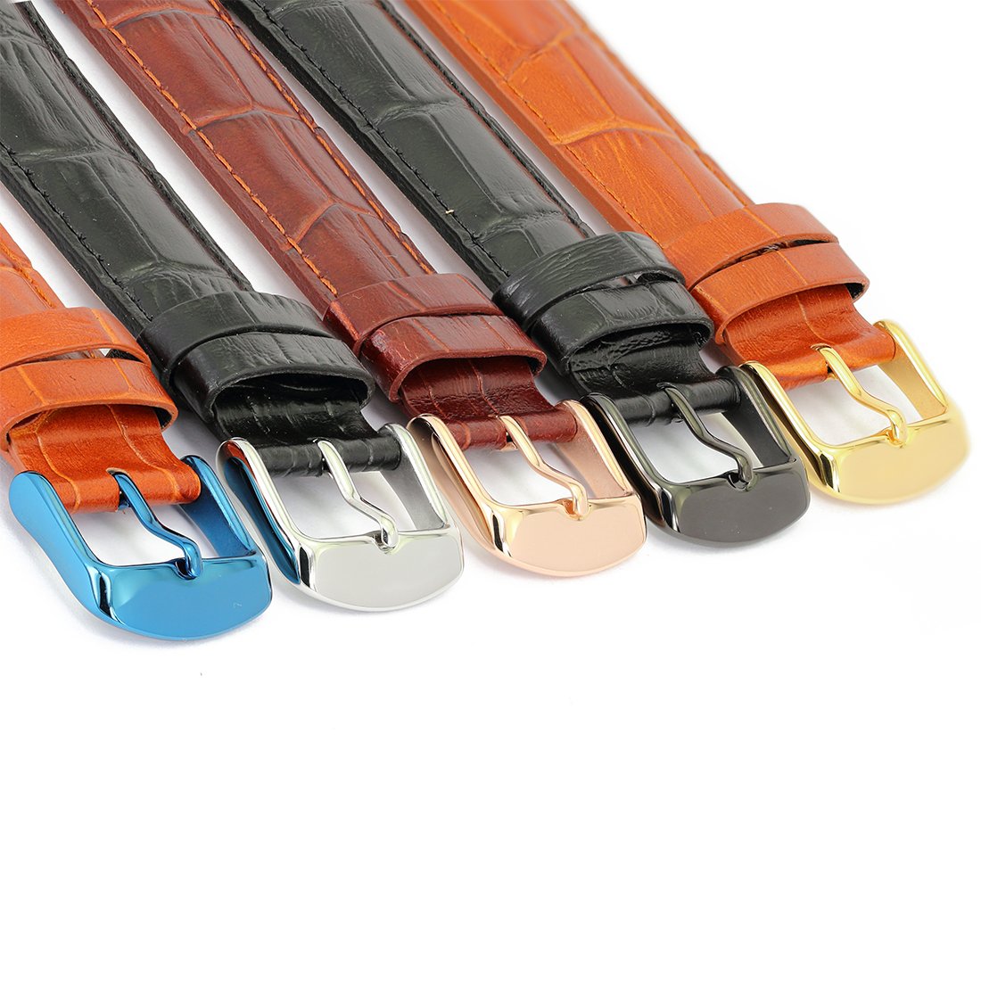 Watch Bands Straps Replacement Buckle Wellfit Watch Watchband Clasp, Choice of Color and Size, Vacuum PVD Finish
