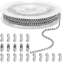  10 pcs Dog Tag Chain, Ball Chain Necklace, Military Blank Dog  Tag Necklace for Men, Silver Nickel Plated Metal 27.6 Long 2.4mm Ball Bead  Chain for Jewelry Making DIY Crafts. 