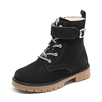 DREAM PAIRS Boys Girls Lace-up Combat Ankle Work Boots with Side Zipper(Little Kid/Big Kid)