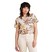 Roark Women's Idle Short Sleeve Shirt, Retro Relaxed Fit with Button Closure, Stylish & Comfortable