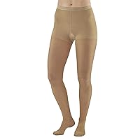 Ames Walker AW Style 33 Sheer Support 20-30 mmHg Firm Compression Closed Toe Pantyhose Beige Large
