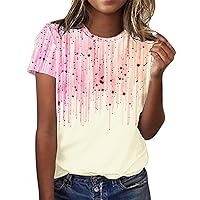 Womens Glitter Graphic T-Shirt Sparkly Patterned Tees Tops Short Sleeve Tshirts 2024 Trendy Shirts Fashion Tunic Top