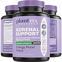Adrenal Support & Cortisol Manager Supplement │Ultra High Purity Adaptogens, Ashwagandha Extract, Rhodiola Rosea Capsules for Natural Energy, Fatigue, Mood Boost Non GMO