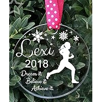 Runner Ornament, Running Ornament, Runner Gifts, Running Gifts, Run Gifts, Girl Runner Gifts, 2018 Christmas Ornaments Personalized