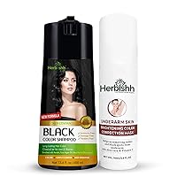 Hair Color Shampoo for Gray Hair Black 400 Ml + Underarm Cream, Dark Spot Corrector Cream 100 Gm