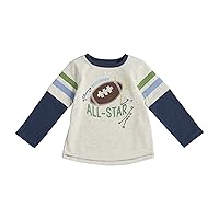 Mud Pie Baby Toddler Boy Football Shirt, All Star, 12-18 Months