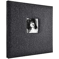 MCS Expandable 10-Page Glitter Scrapbook Album with Photo Opening Cover and 12 x 12 Inch Pages, 13.5 x 12.5 Inch, Black Diamond