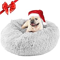 Dog Beds for Small Medium Dogs, Donut Dog Bed with Blanket Attached, Calming Dog Bed Washable (20