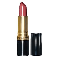 Revlon Super Lustrous Lipstick, High Impact Lipcolor with Moisturizing Creamy Formula, Infused with Vitamin E and Avocado Oil in Berries, Teak Rose (445) 0.15 oz