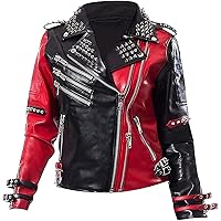 Women's Harley Daddy's Monster Birds Of Prey Quinn Studded Leather Jacket Brando Style Toni Heartless Asylum Storm