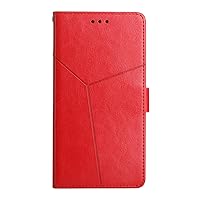 Wallet Folio Case for Sony Xperia 1 III, Premium PU Leather Slim Fit Cover for Xperia 1 III, 2 Card Slots, 1 Transparent Photo Frame Slot, Oil-Proof, Red [1 Piece]