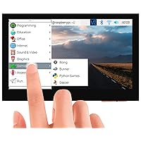 4.3inch DSI Touch LCD Display, 800 x 480 IPS Screen 5-Point Capacitive Touch, 160°Viewing Angle, Adjustable Brightness Via Software, for Raspberry Pi 4B/3B+/3A+/3B/2B/B+/A+, Compute Module 4/3/3+