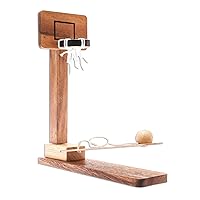 NOVICA Handmade Wood Game Raintree Miniature Basketball from Thailand Brown Chess Sets Games Other [9.5in H x 8.75in W x 3.5in D] 'Basketball Fun'