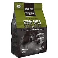Majesty's Grain-Free Buddy Bites Skin and Coat Wafers for Small / Medium Dogs - Superior Skin, Coat, and Immune Support Supplement - Carob and Sweet Potato Flavored - 28 Count (Up To 8 Week Supply)