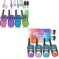 Wishouse Walkie Talkies for Kids Adults Rechargeable Long Range,Family Walky Talky,Outdoor Camping Games Indoor Toys Birthday Xmas Gift for Boys Girls Children 8 Pack