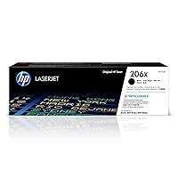206X Black High-yield Toner Cartridge | Works with HP Color LaserJet Pro M255, HP Color LaserJet Pro MFP M282, M283 Series | W2110X, Pack of 1