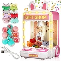 Mini Claw Machine for Kids, Arcade Games for Home, Large Candy Claw Machine with Toys Inside, Vending Machines Toys, Prize Dispenser, Party Christmas Birthday Gifts for 6-8-10 Year Old Girls