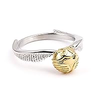 Official Harry Potter Stainless Steel Golden Snitch Ring Medium- SSR0004-M
