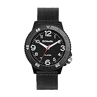Columbia Timings Cross Trails Black 3 Hand Date Polycarbonate Case with Black Nylon Strap
