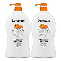 Lover's Care Goat's Milk Moisturizing Body Wash Shower Cream Royal Jelly & Honey 40.7 Fl.Oz - 2-pack…