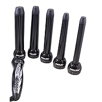 5 Piece Diamond Collection Curling Irons, Black, 1 Pound
