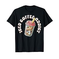 Iced Coffee Addict Lover Addict Anime Kawaii Cold Brew T-Shirt