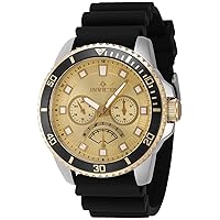 Invicta Men's Pro Diver 45mm Silicone Quartz Watch, Black (Model: 46922)