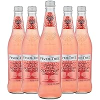 Fever Tree Sparkling Pink Grapefruit Soda - Premium Quality Mixer and Soda - Refreshing Beverage for Cocktails & Mocktails 500ml Bottle - Pack of 5