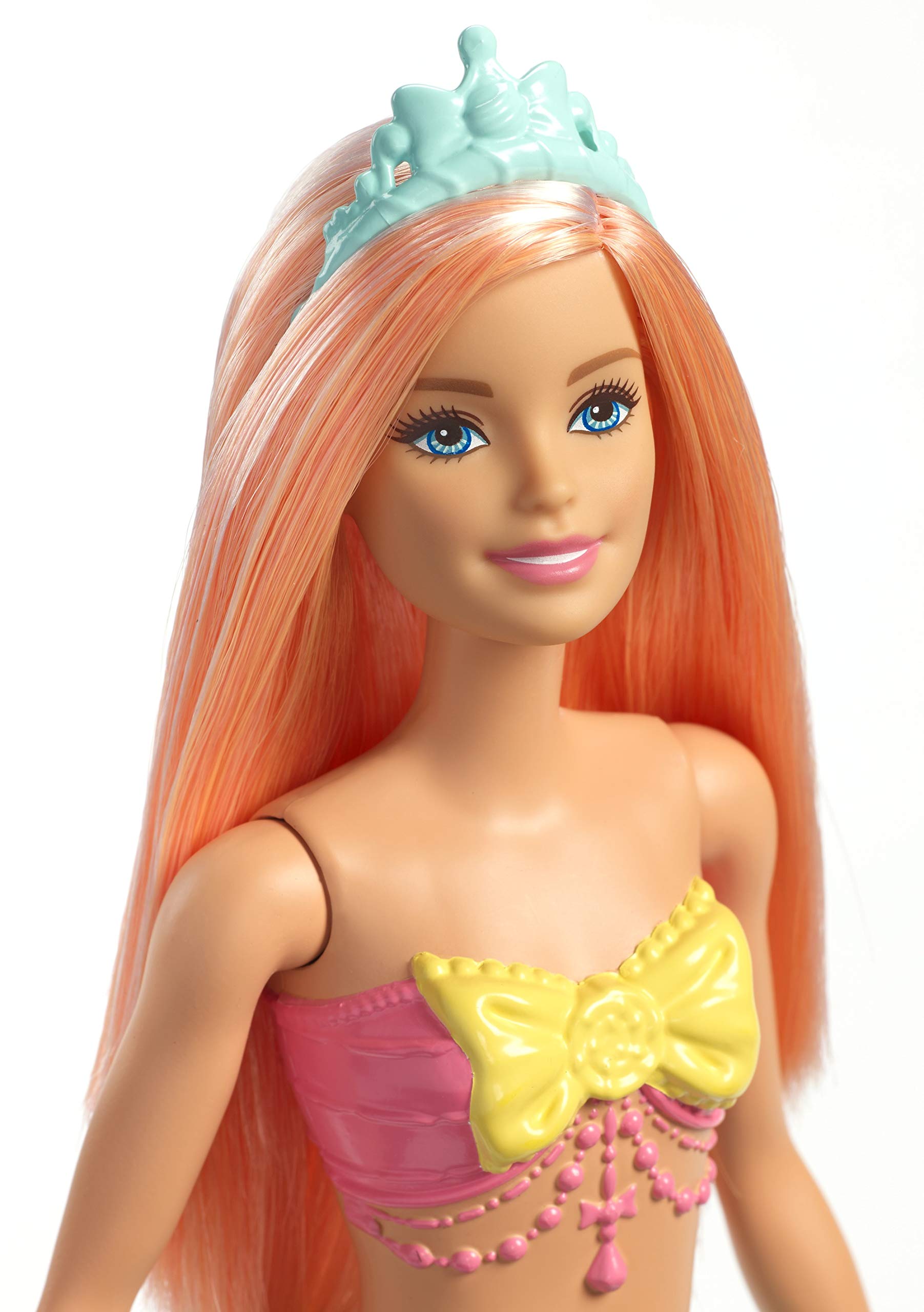 Barbie Dreamtopia Mermaid Doll, approx. 12-inch, Rainbow Tail, Coral Hair, for 3 to 7 Year Olds​​​