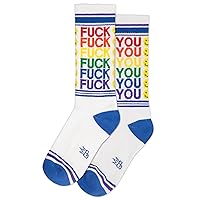 Gumball Poodle Fuck You/Happy Face Gym Crew Socks