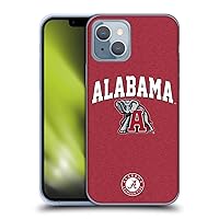 Head Case Designs Officially Licensed University of Alabama UA Campus Logotype Soft Gel Case Compatible with Apple iPhone 14