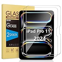 SPARIN Screen Protector for iPad Pro 11 Inch 2024 Model M4 (5th Generation), 2 Pack Tempered Glass Case Friendly Film Guard for iPad Pro 11 5th Gen-Apple Pencil Pro Compatible