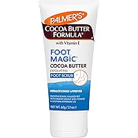 Cocoa Butter Formula Foot Magic Exfoliating Foot Scrub with Vitamin E, Use With Foot Scrubber for Pedicure, For Dry, Cracked Feet, 2.1 Ounce