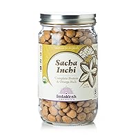 Imlak'esh Organics, Sacha Inchi Nuts (16-Ounce Glass Jar), Protein Super-Nuts — 0 Net Carbs | Keto | Paleo | Organic | Regenerative | Protein | Gluten-Free | Non-GMO