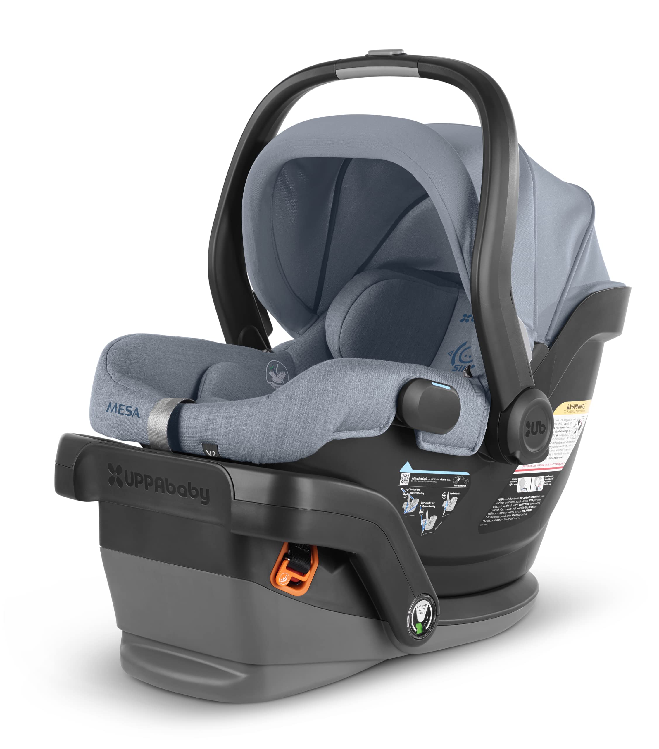 Mesa V2 Infant Car Seat - Gregory - Blue Melange | Merino Wool + Base for Mesa/Mesa V2