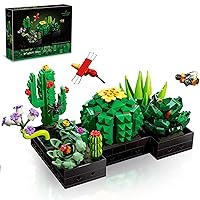 Succulent Flower Building Block Set - 590Pcs Flower Building Toys for Home Decor,Gift for Valentines Day or Mother's Day,Botanical Collection Flower Bouquet Kit for Adults and Girls