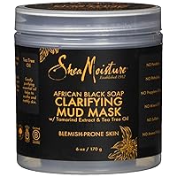 SHEA MOISTURE African Black Soap Clarifying Mud Mask, 6 Ounce